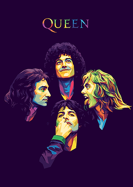 Queen Band Pop Art Portrait