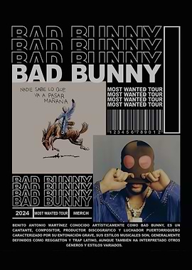 Bad Bunny Most Wanted Tour Poster