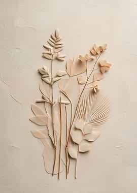 Monochromatic Japandi Botanical Arrangement