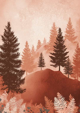 Misty Forest Landscape