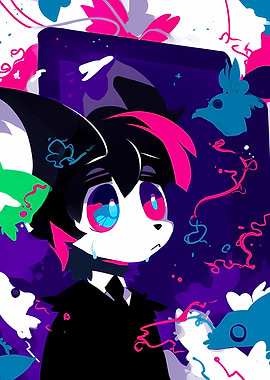 Sad Anime Fox Character