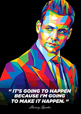 Harvey Specter Pop Art Quote