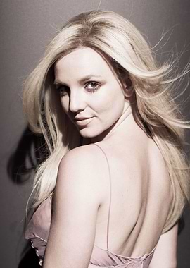 Britney Spears looking over shoulder