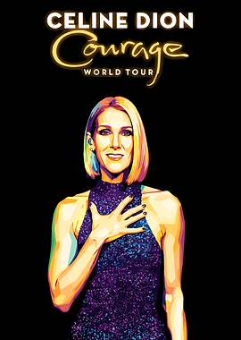 Celine Dion Courage World Tour Pop Art