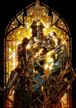 Knight in Stained Glass Armor