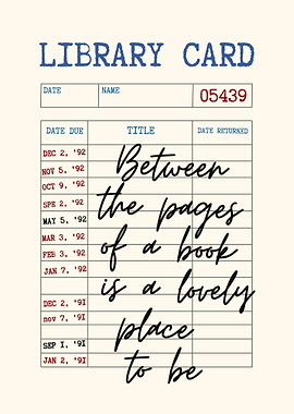 Library Card with Quote