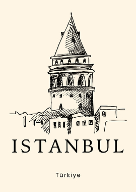 Istanbul Galata Tower Sketch