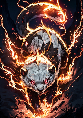 Fiery Animal Creature