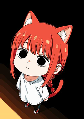 Chibi Cat Girl Anime Character