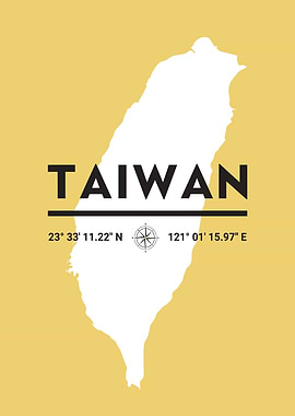 Taiwan Map with Coordinates