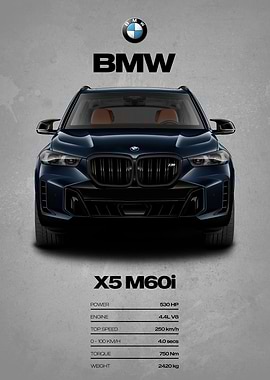BMW X5 M60i Performance Specs
