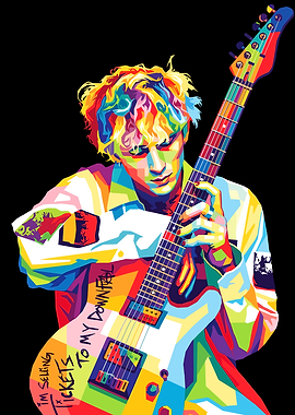 Colorful Pop Art Guitarist
