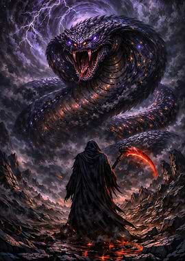 Grim Reaper vs Cosmic Serpent