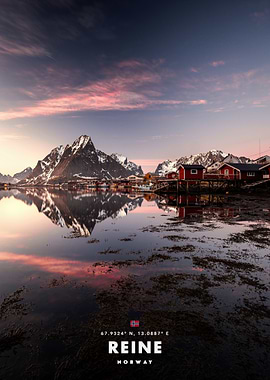 Reine, Norway at Sunset