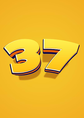 Number 37 in Yellow