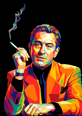 Robert De Niro Smoking Pop Art