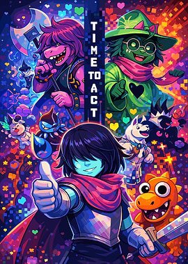 Deltarune Characters 'Time to Act'
