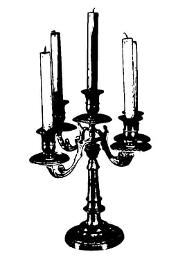 Ornate Candelabra with Five Candles