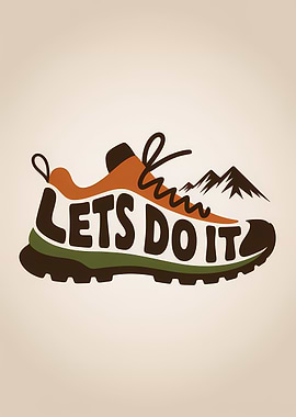 Lets Do It Shoe and Mountains