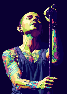 Chester Bennington Pop Art Portrait
