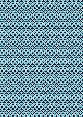 Blue Scallop Pattern