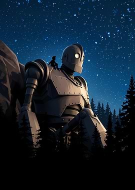 The Iron Giant and Hogarth Under the Stars
