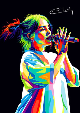 Billie Eilish Pop Art Portrait