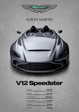 Aston Martin V12 Speedster Poster