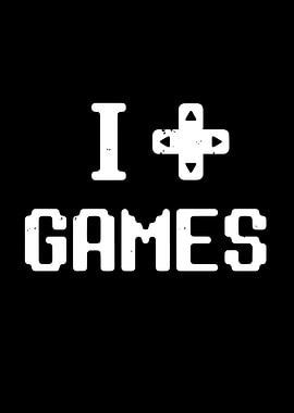 I Love Games Text Art