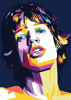 Mick Jagger Pop Art Portrait