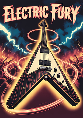 Electric Fury Guitar Poster