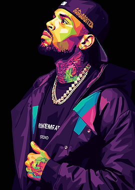 Chris Brown Pop Art Portrait