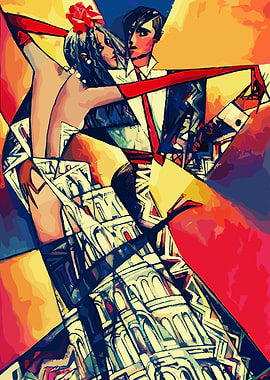 Couple Dancing Tango