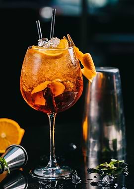 Orange Aperol Spritz Cocktail