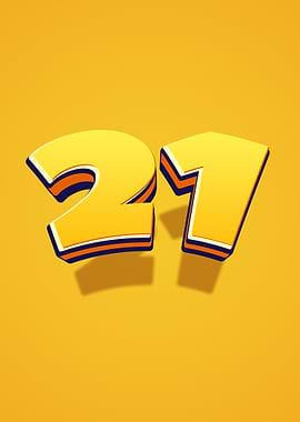 Yellow 27 with 3D Effect