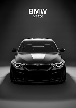 black BMW M5 F90 Front View