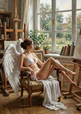 Angel in a Studio by the Window