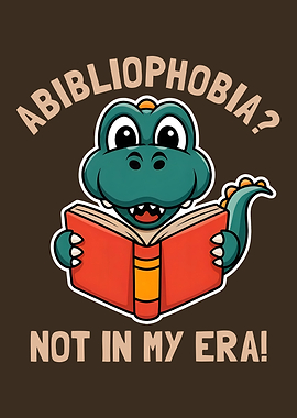 Abibliophobia? Not In My Era Funny Reading Dinosaur Book Lover