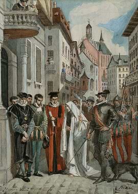 Historical Scene with Figures in a City Street
