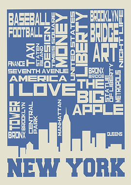 New York City Typography Art