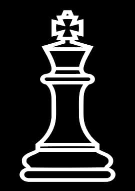 White Chess King Icon