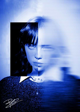 Billie Eilish Glitch Art Portrait