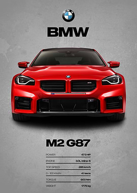 BMW M2 G87 Specifications Poster