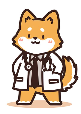 Cute Dog Doctor Cartoon