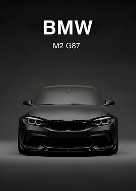 black sport BMW M2 G87 Front View