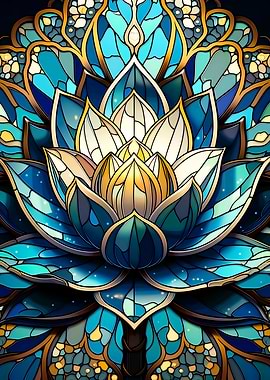 Lotus Stained Glass