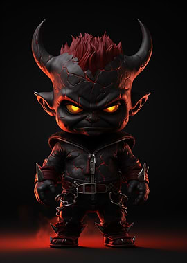 Chibi Demon Character