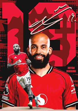 Bryan Mbeumo Football Poster