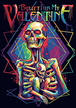 Bullet For My Valentine Skeleton Art