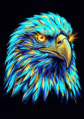 Stylized Eagle Head Portrait